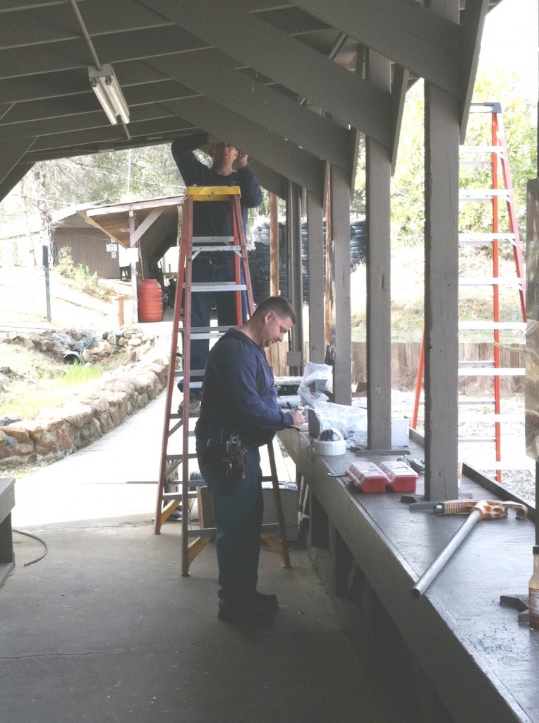 Redding Security expert installing surveillance system
